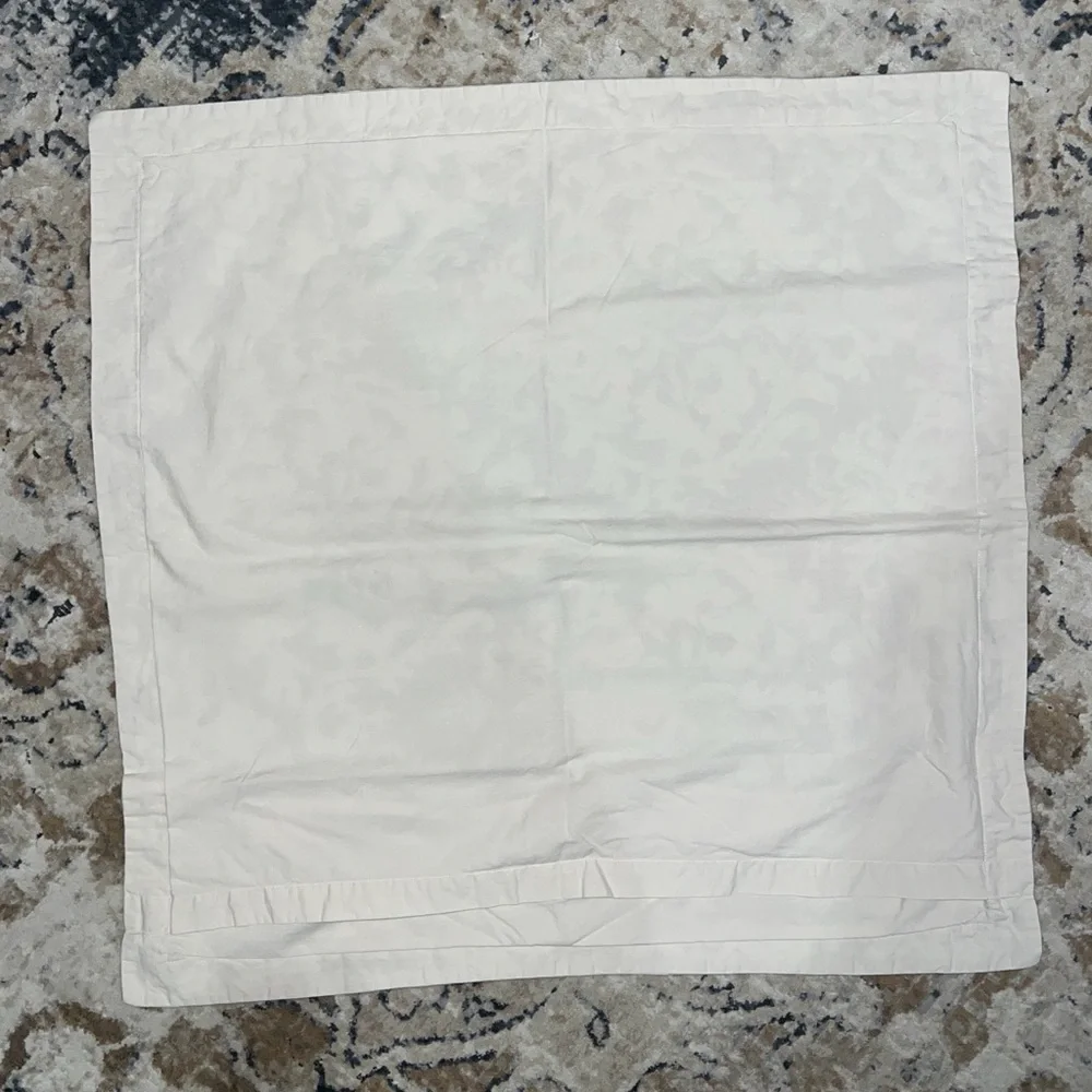 3 Pottery Barn Jacquard Medallion Cotton Linen Euro Sham in Neutral - Picture 5 of 16